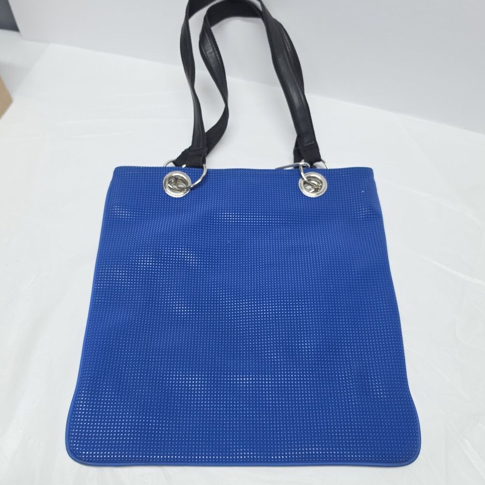 Urban Oxide Cobalt Blue Shoulder Bag Textured Recycled Rubber Handbag